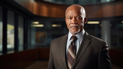 Naklejka premium Portrait of a senor African American businessman 