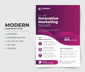 Creative Corporate or business flyer template with organic shapes. Business poster layout, corporate banners, and leaflets.