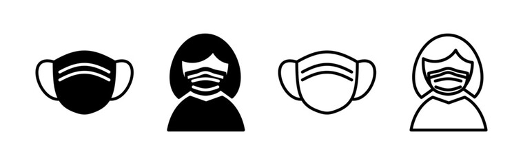 Face mask icon vector. medical Face Mask icon.