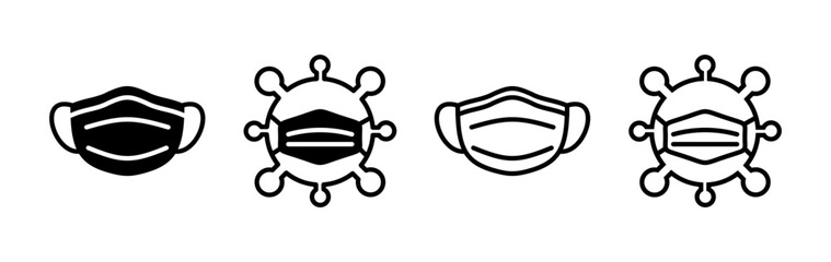 Face mask icon vector. medical Face Mask icon.