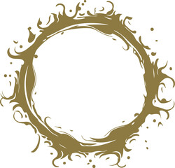 Ornamental circle frame vector illustration. Decorative Round design element