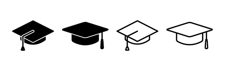 Education icon vector. graduation cap icon vector