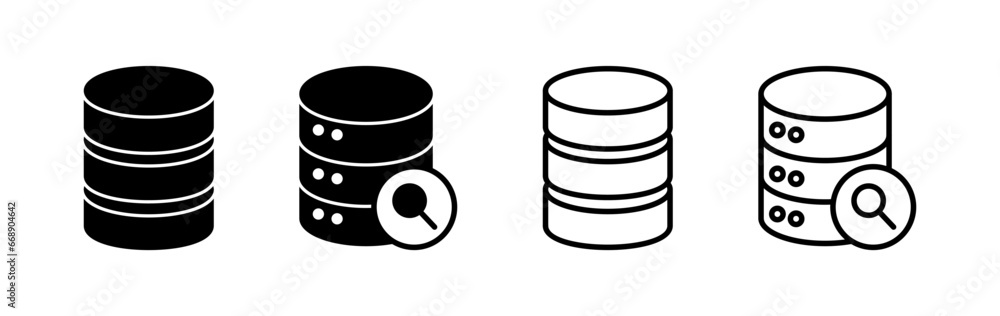 Poster database icon vector. server icon. storage