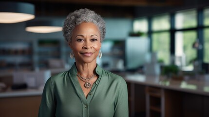 Fototapeta premium Portrait of a senior African American businesswoman 