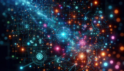 Surreale Neon Galaxien, Digitalisierung trifft Natur-Makrofotografie, Einzigartige, futuristische Kunstwerke