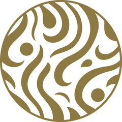 Ornamental circle frame vector illustration. Decorative Round design element
