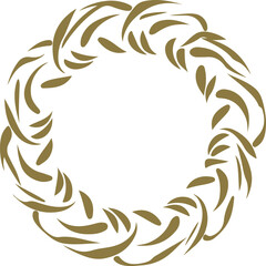 Ornamental circle frame vector illustration. Decorative Round design element