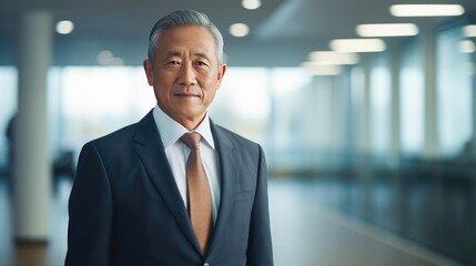Fototapeta premium Portrait of a senior Asian businessman 