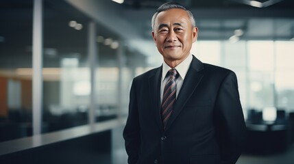 Fototapeta premium Portrait of a senior Asian businessman 