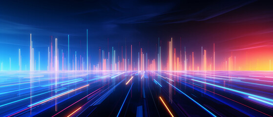 blue abstract light technology background