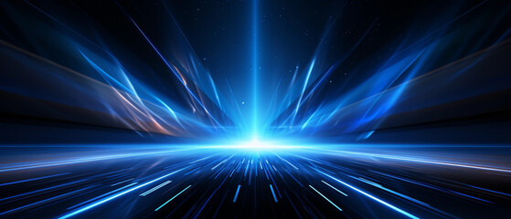 blue abstract light technology background