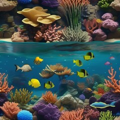 8 Produce an underwater pixel art scene with marine life, including colorful corals and fish4