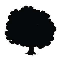 tree plant silhouette style icon on white background. vector illustration design, designed for web and app. Plant design elements for various purposes