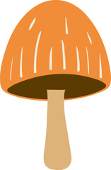Mushroom vector illustration. Autumn fungus design element
