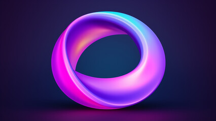 colorful circle technology 3d render