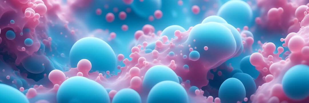 micro landscape of abstract bubbles and goop skin cells rejuvenation 