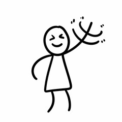 happy man dancing with confetti