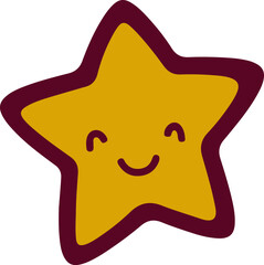 Abstract star shape vector illustration. Star silhouette design elements