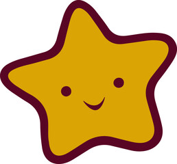 Abstract star shape vector illustration. Star silhouette design elements