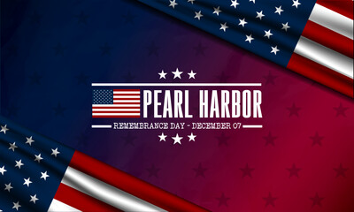 National Pearl Harbor Remembrance Day December 7 background Vector Illustration 