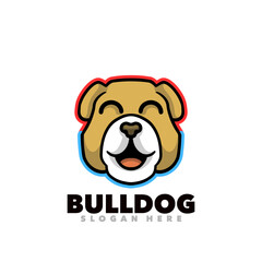 Bulldog head cartoon 