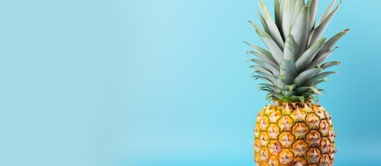 Pineapple isolated on light blue background