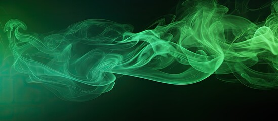 Abstract background with green smoke