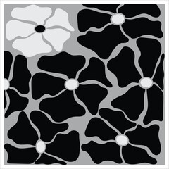 Minimalist floral background with hand drawn leaves. Vector illustration