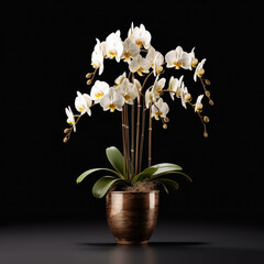 Orchid Studio Shot Isolated on Clear Background, Generative AI