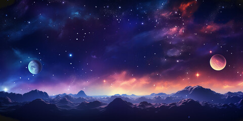 Abstract image of the view deep into the universe. 