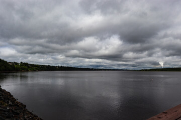 clouds over the river