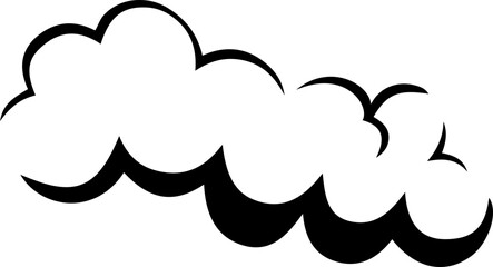 Cloud shape vector illustration. Simple cloud outline design elements