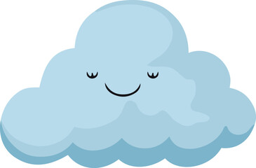 Cloud shape vector illustration. Cute Cloud silhouette design elements