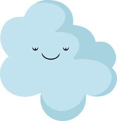 Cloud shape vector illustration. Cute Cloud silhouette design elements