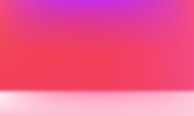Fototapeta premium Vector colorful gradient studio backdrop with empty space for your content