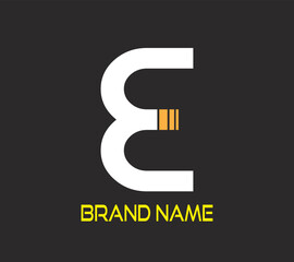 E Letter logo. EPS file. Editable Color. CMYK Color mode. Free Font used. Easy To Download.