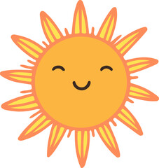 Sun shape vector illustration. Sun silhouette design elements