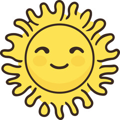 Sun shape vector illustration. Sun silhouette design elements