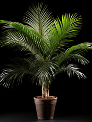 Kentia Palm (Howea forsteriana) Studio Shot Isolated on Clear Background, Generative AI