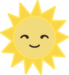 Sun shape vector illustration. Sun silhouette design elements