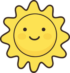 Fototapeta premium Sun shape vector illustration. Sun silhouette design elements