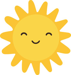 Sun shape vector illustration. Sun silhouette design elements