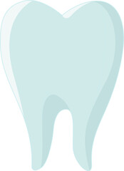 Tooth shape vector illustration. Tooth silhouette design element