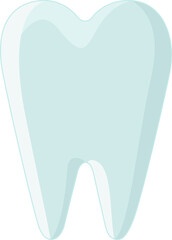 Tooth shape vector illustration. Tooth silhouette design element