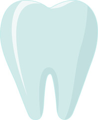 Tooth shape vector illustration. Tooth silhouette design element