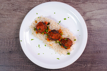 gourmet food plates presentation on black background