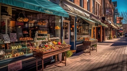 Delicious and Colorful: Exploring a Vibrant Food Wonderland at Your Neighborhood Market, generative AI