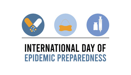 Vector illustration on the theme of International day of Epidemic Preparedness observed each year during December.banner, Holiday, poster, card and background design.