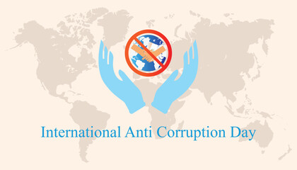 Vector illustration on the theme of International Anti Corruption day observed each year during December.banner, Holiday, poster, card and background design.