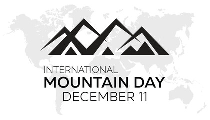 Vector illustration on the theme of International Mountain day observed each year during December.banner, Holiday, poster, card and background design.